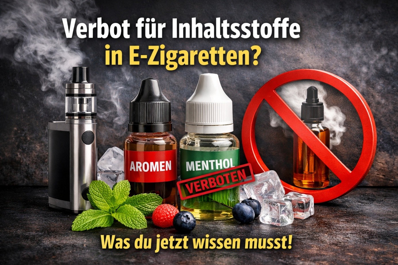 Verbot bestimmter Inhaltsstoffe in E-Zigaretten: Was geplant ist (02/26)