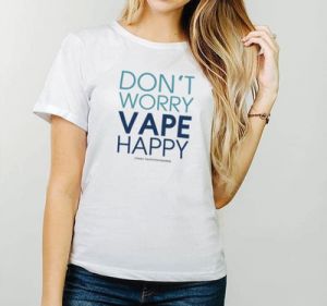 Damen T-Shirt: Don`t worry vape happy