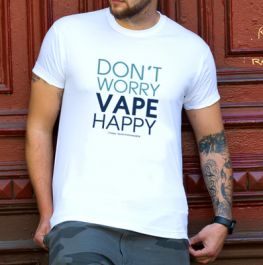 Herren T-Shirt: Don`t worry vape happy