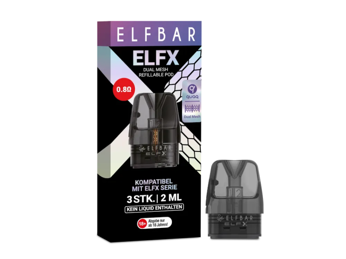 nikotingehalt elfbar 600 ELFBAR ELFX Dual Mesh PODs with 0,8 Ohm coil