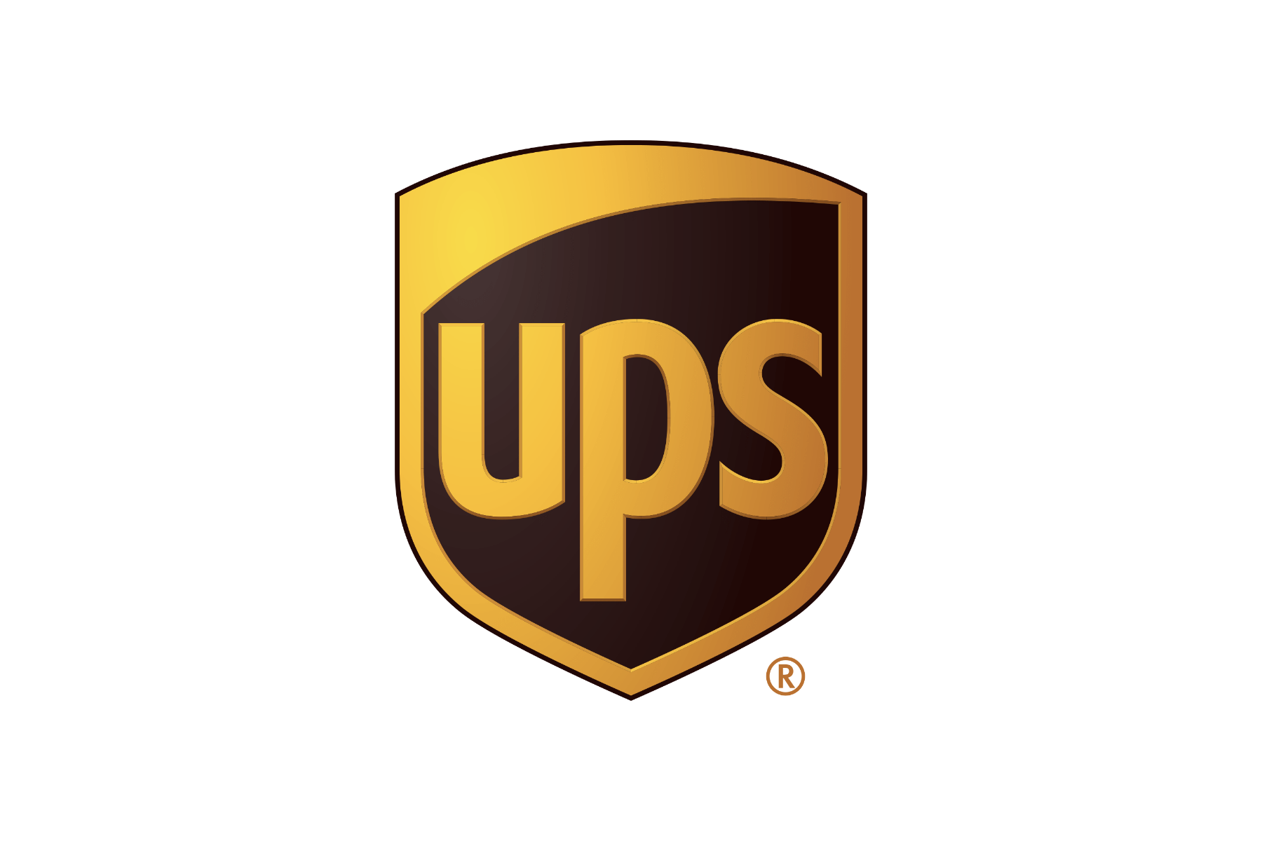 Logo von UPS in braunund gold
